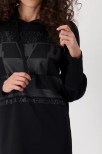 Sweatshirt dress with decorative script