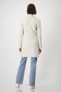 Knitted coat with lurex