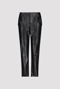 Faux leather trousers