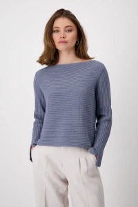 Gerippter Pullover