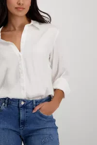 Buttoned satin blouse