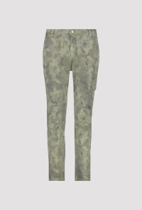 Camouflage trousers with flowers