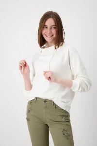 Stand-up collar sweatshirt