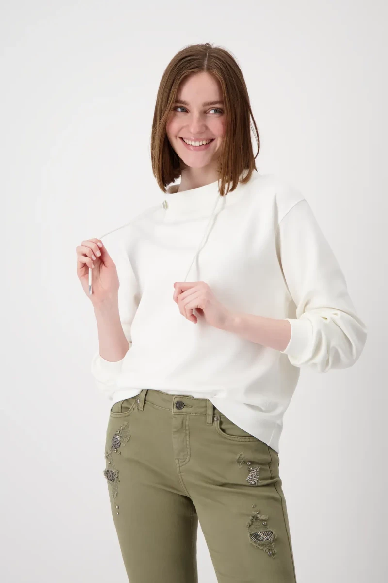 Monari Sweatshirt mit Stehkragen