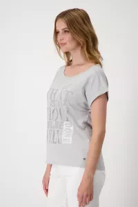 T-shirt with decorative script