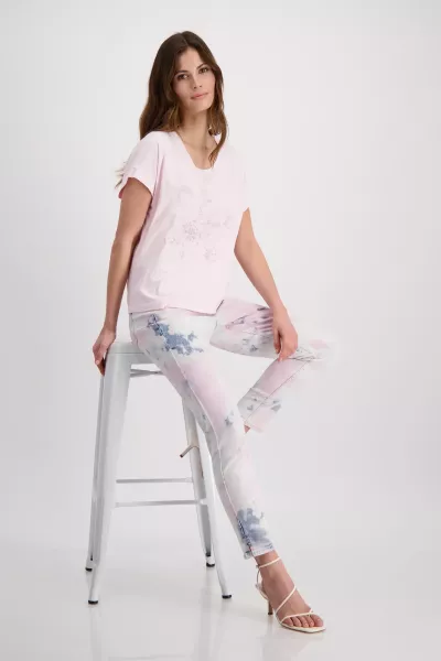 Monari Jeans mit Batikeffekt