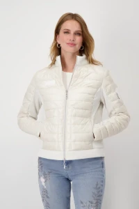 Quilted jacket with neoprene