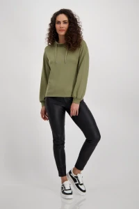 Stand-up collar sweatshirt