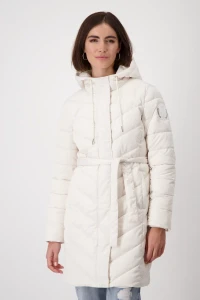 Quilted coat with hood