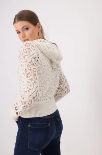 Crochet jacket with zip