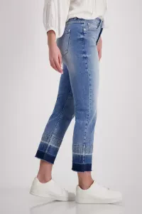 7/8 boot-cut jeans with rhinestones