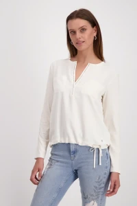 Blouse-style shirt with rhinestones