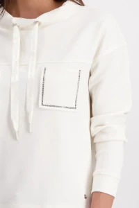 Sweatshirt with embellished pockets