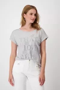 T-shirt with decorative script