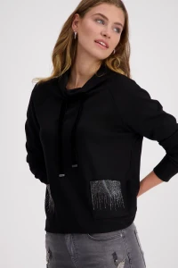 Sweatshirt with embellished pockets