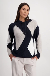 Kapuzenpullover mit Rauten