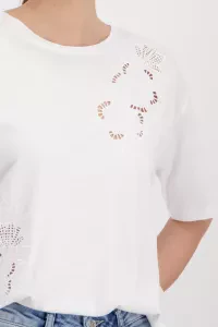 T-shirt with floral embroidery