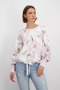 Sweatshirt with floral print