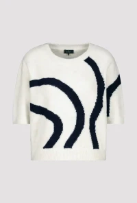 Knitted jumper with intarsia pattern