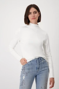 Shirt with stand-up collar