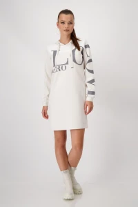 Sweatshirt dress with hood