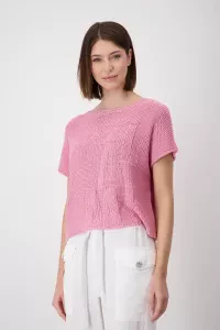 Knitted jumper with letter pattern 