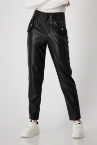 Faux leather trousers