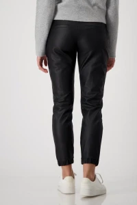 Leather-look jogging bottoms