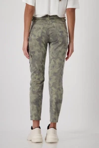 Camouflage trousers with flowers