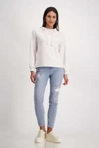 Stand-up collar sweatshirt