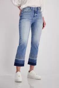 7/8 boot-cut jeans with rhinestones