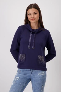 Sweatshirt with embellished pockets