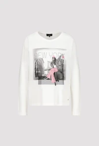 Long-sleeved shirt with photo print