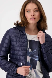 Quilted jacket with sweatshirt material