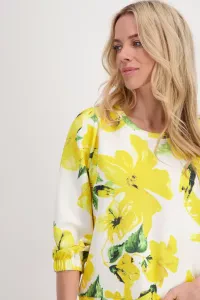 Long sleeve flowered sweatshirt