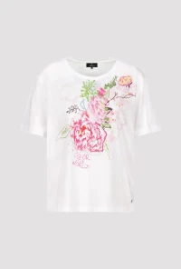 T-Shirt mit Blumen Zeichnung