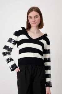 Striped knitted jumper