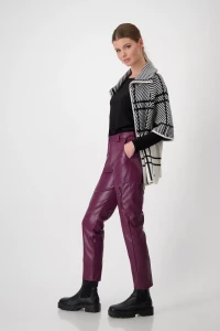 Faux leather pants