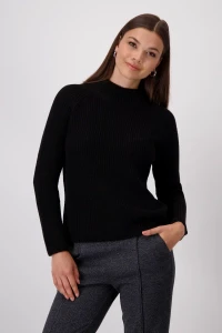 Basic Stehkragen Pullover