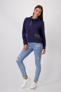 Sweatshirt with embellished pockets