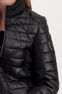 Quilted jacket with neoprene