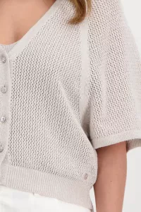 Lurex ajour cardigan