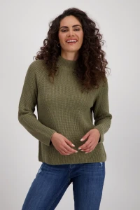 Basic stand-up collar jumper