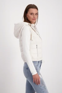 Quilted gilet with decorative band