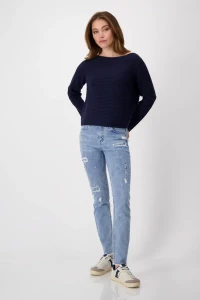 Gerippter Pullover